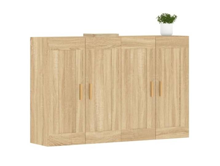 KTHLBRH Wandschränke, 2 Stück, Sonoma-Eiche, Holz, mehrschichtig 69,5 x 34 x 90 cm. Jedes Möbelstück, Wandmontage, großer Stauraum, vielseitig für zu Hause