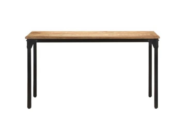 GPUTYGHN Esstisch 140x70x76 cm Raues Mangoholz Küchentisch, Holztischplatte, pulverbeschichtete Eisenbeine, tropisches Hartholz, belastbar, verschleißfest, stabil,