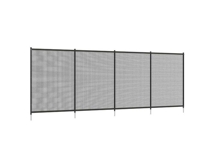 ComfortXL Sicherheitszaun De-09677 4-teilig für Kinder Schwarz, Metall, 2.5x126 cm, Gartenzubehör
