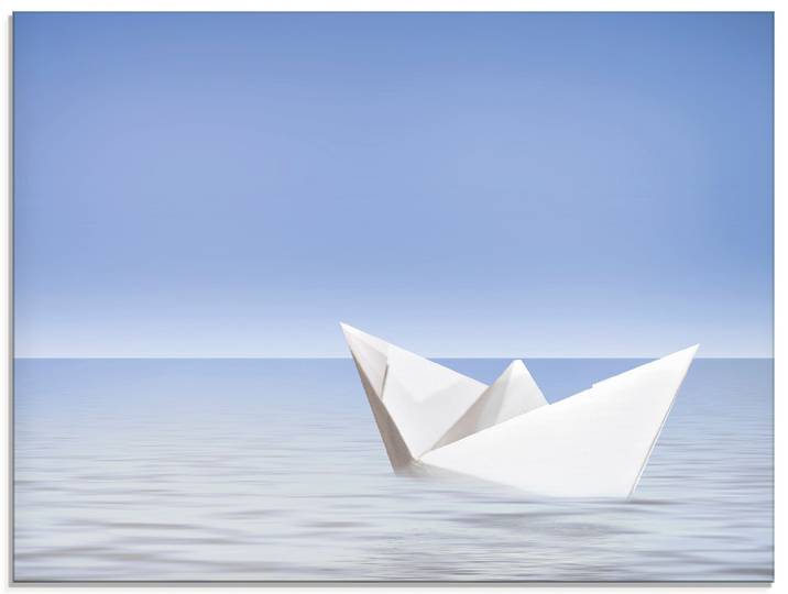 Glasbild ARTLAND Auf dem Meer , blau (farbe bild(er): blau), B:60cm H:45cm, Bilder, Glasbild, in verschiedenen Grössen