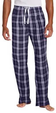 District DT1800 Flannel Plaid Pant in Purple/White size 4XL
