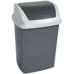 MAUL 9521087 Mülleimer 10 l Rechteckig Kunststoff, Polypropylen (PP) Dunkles Grau, Weiß