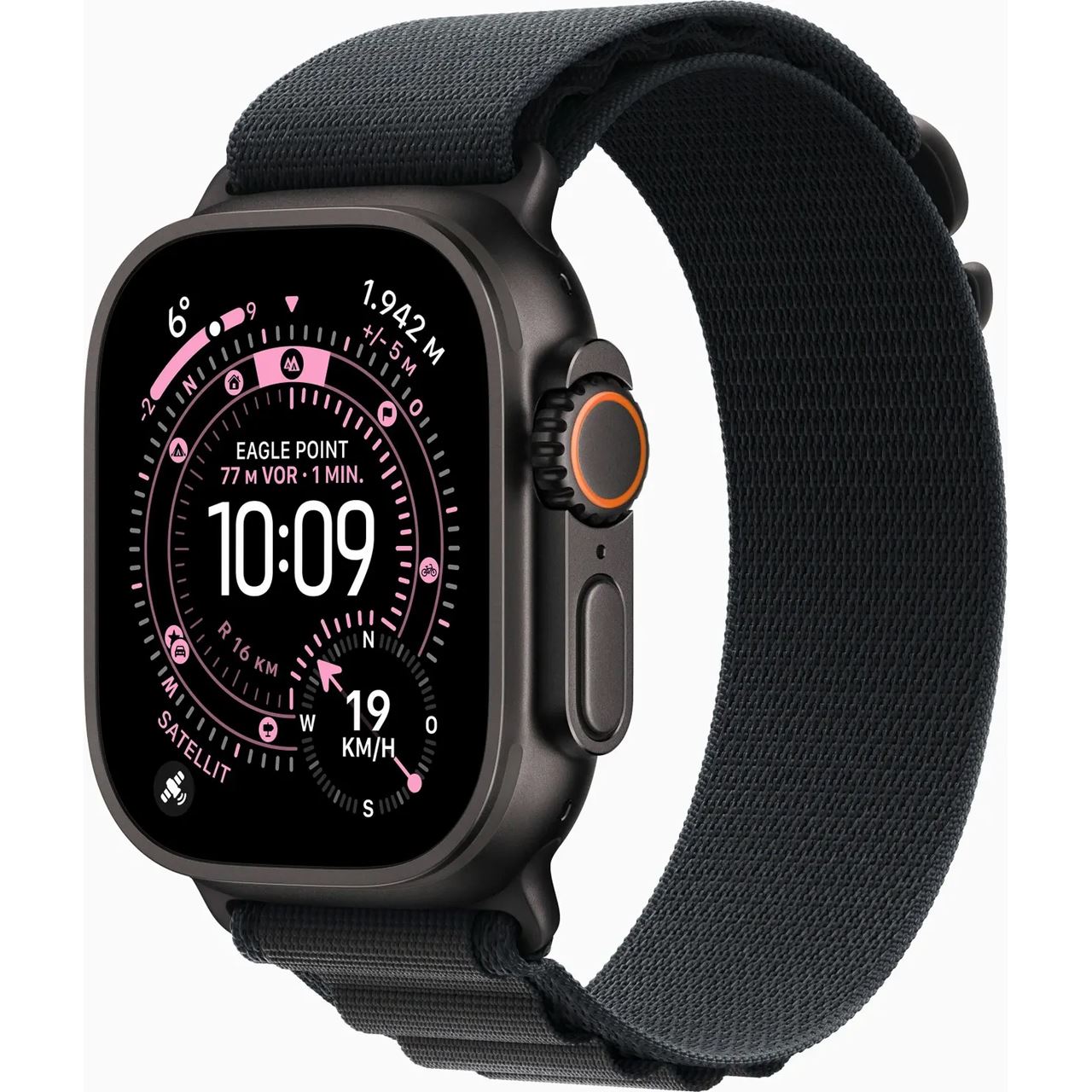 Apple Watch Ultra 3 2025 Titanium Cellular 49mm Schwarz (Alpine Loop schwarz) Small