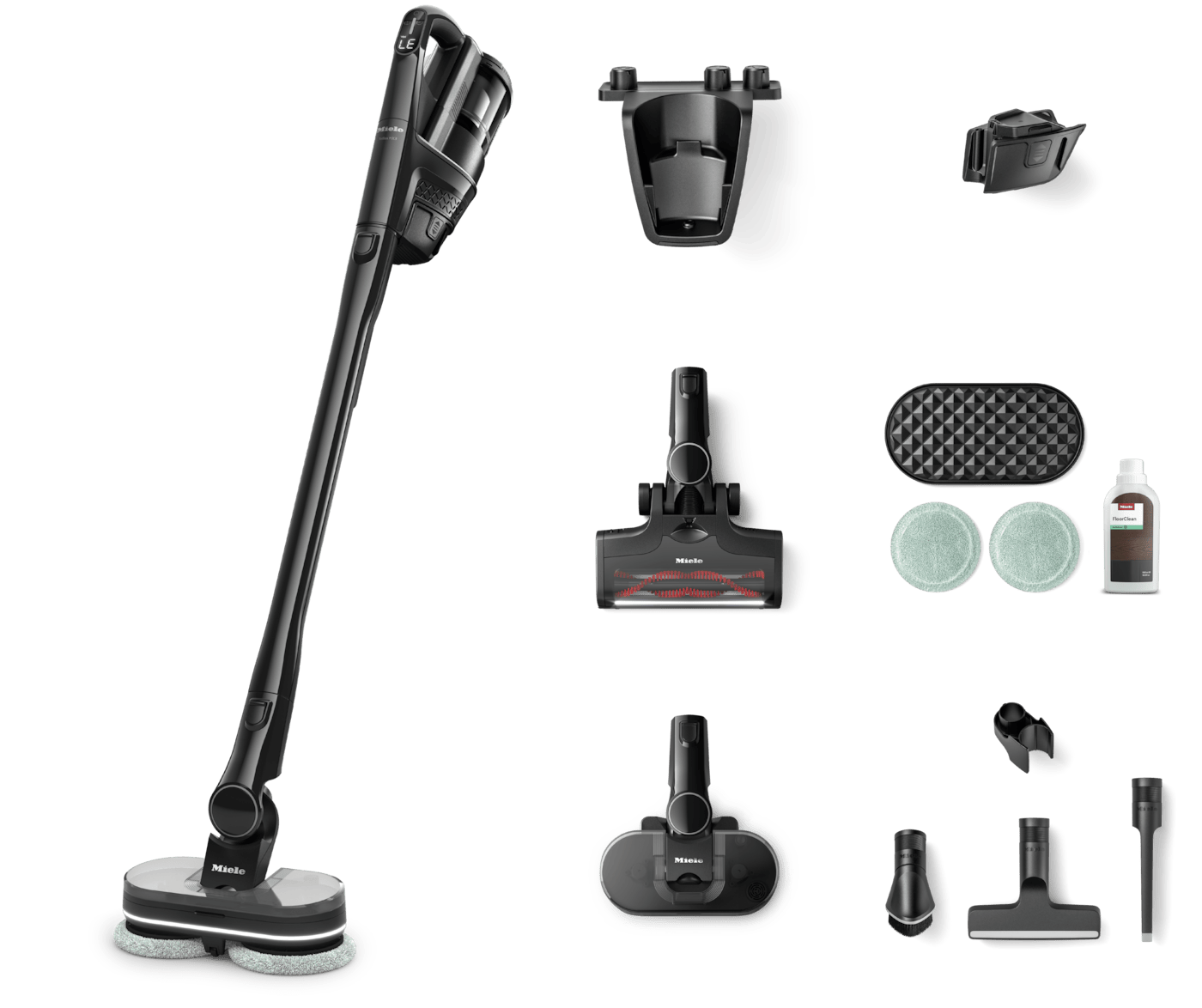 Miele Triflex HX3 Aqua Handstaubsauger Beutellos bis 70 min Laufzeit 25,2 V HEPA (Schwarz) 12887880