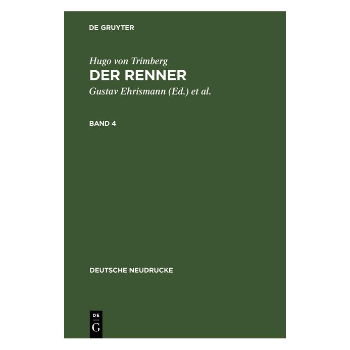 De Gruyter Hugo von Trimberg:Hugo von Trimberg: De (Deutsch, Hardcover, Hugo von Trimberg) (67768452)