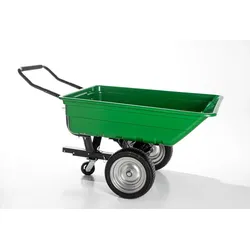 POWERTEC GARDEN XXL Gartenwagen 300L, ca. 161,5 x 97 x 78,5 cm – Grün