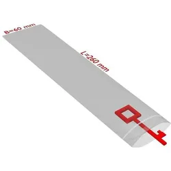Transpak, Verpackungsmaterial, Druckverschlussbeutel Masse 60x260mm Stärke 50μ PE transparent