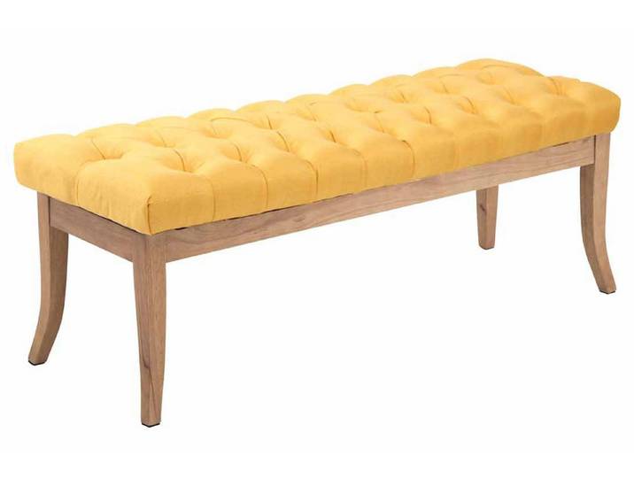 CLP Sitzbank Ramses Stoff antik-hell (1er), Stoff, helles Holzgestell, bodenschonend