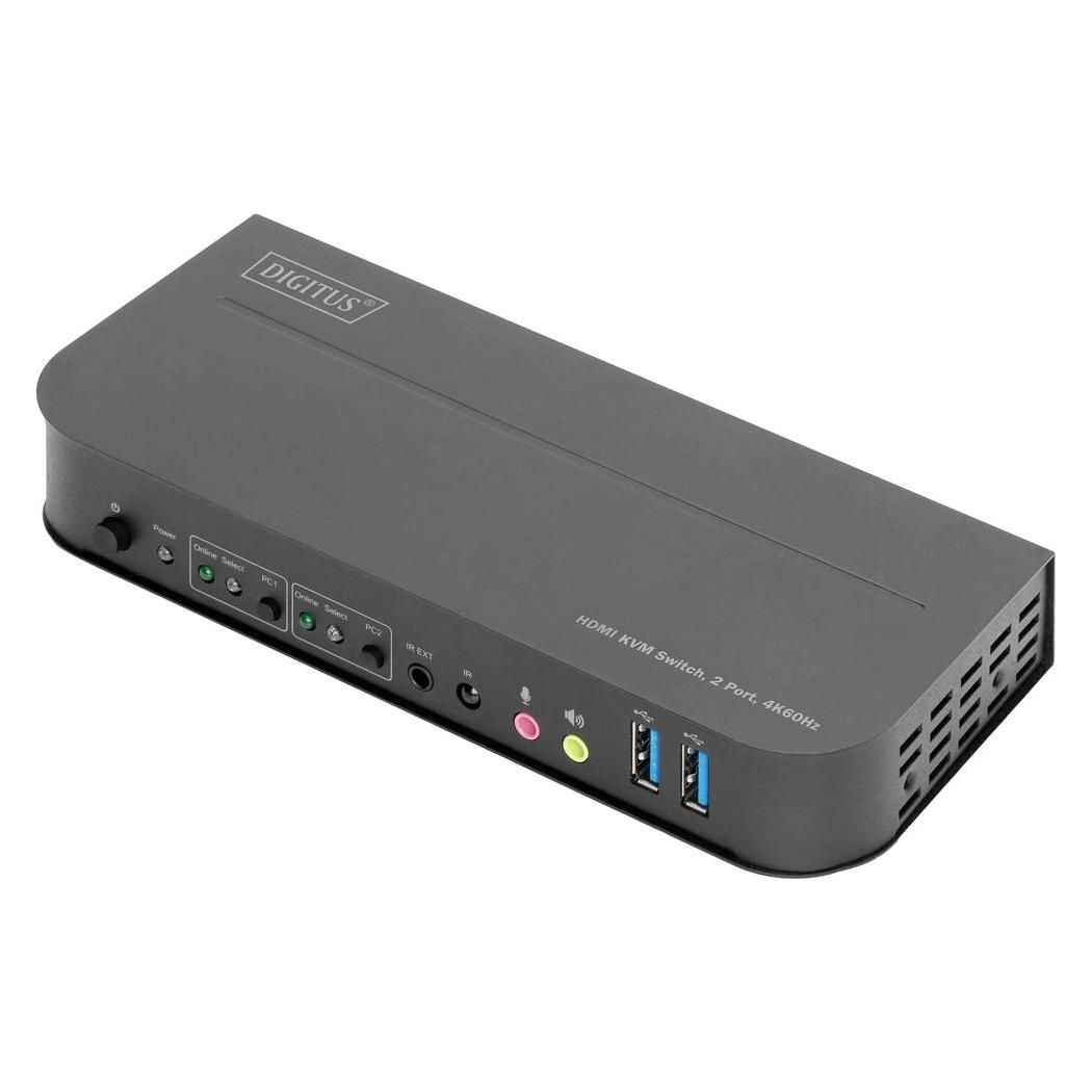 Digitus KVM Switch, 2x1 HDMI, HDMI Out,USB, 4Kx2K@60Hz (DS-12874)