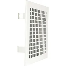 Upmann, Zubehör Belüftungstechnik, Lüftungsgitter eckig mit Klemmfeder 240x230 mm Stahl weiss