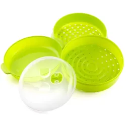 InnovaGoods Mikrowellen-Dampfgarer, Vorratsbehälter, Grün