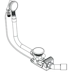 Kaldewei Spezial-Ab- und Überlaufgarnitur Modell KA 4041 mit integrierter, 687772100001 687772100001