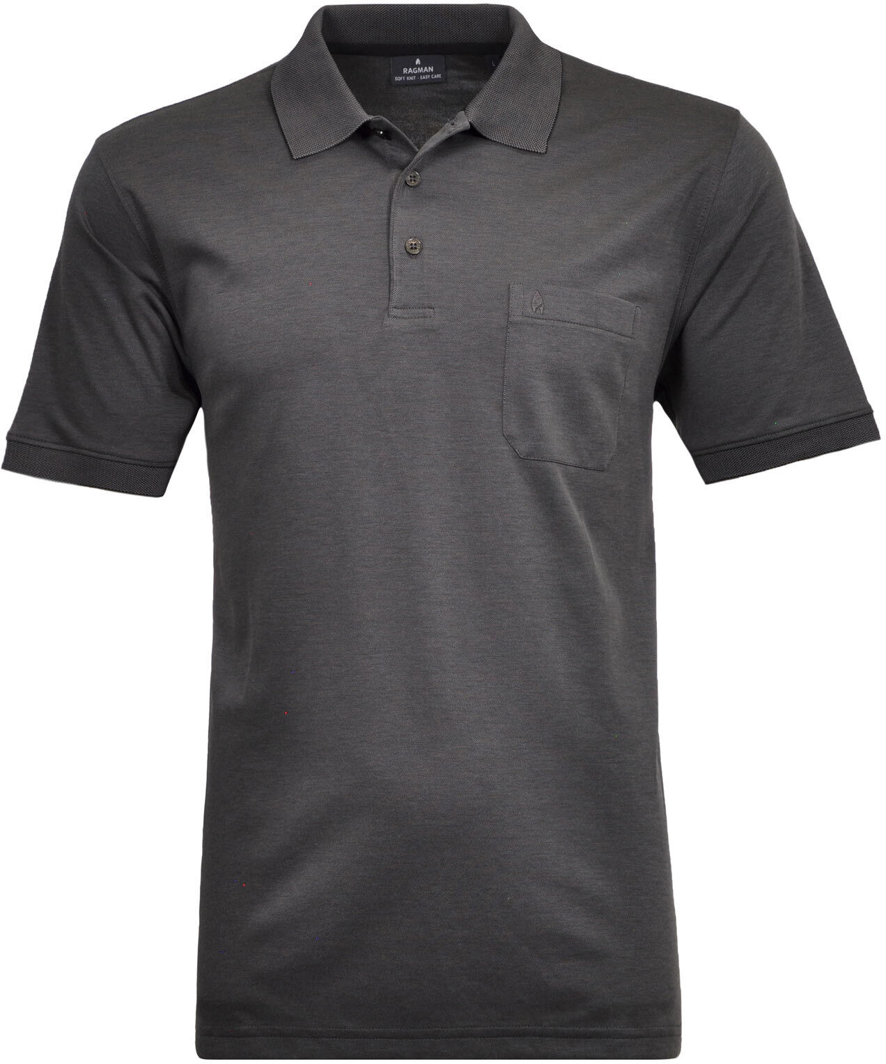 Poloshirt RAGMAN, Herren, Gr. Blacklist, grau (schiefer), Piqué, 61% Baumwolle 39% Polyester, regular fit, ohne Ausschnitt, Shirts Poloshirt schiefer Blacklist