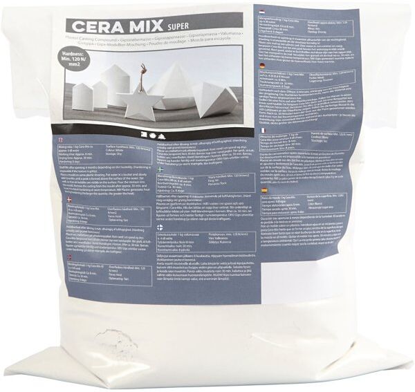 No-Name Cera Mix Støbemasse, Super, Hvid, 5 Kg