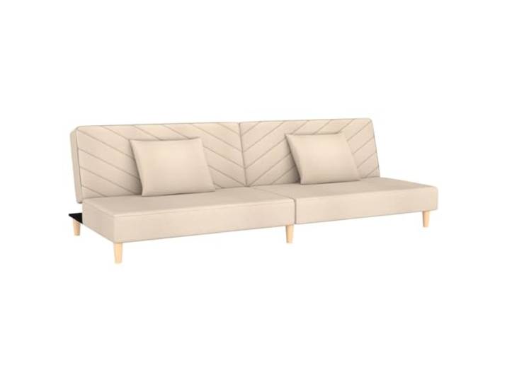 Todiikf Schlafsofa 2-Sitzer mit 2 Kissen Klappsofa Creme Stoff Kompaktes Bettsofa für Wohnzimmer und Gästezimmer, schnell umklappbar mit verstellbarer Rückenlehne und Kissen.