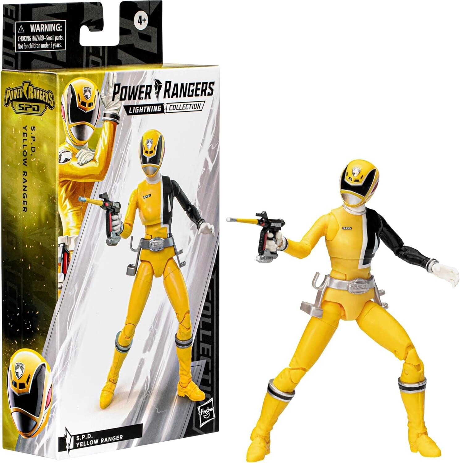 Hasbro Power Rangers Lightning Collection S.P.D. Yellow Ranger actiefiguur met accessoires, 15,5 cm