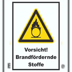 HB-Druck Vorsicht Brandfördernde Stoffe Schild A5 (148x210mm)