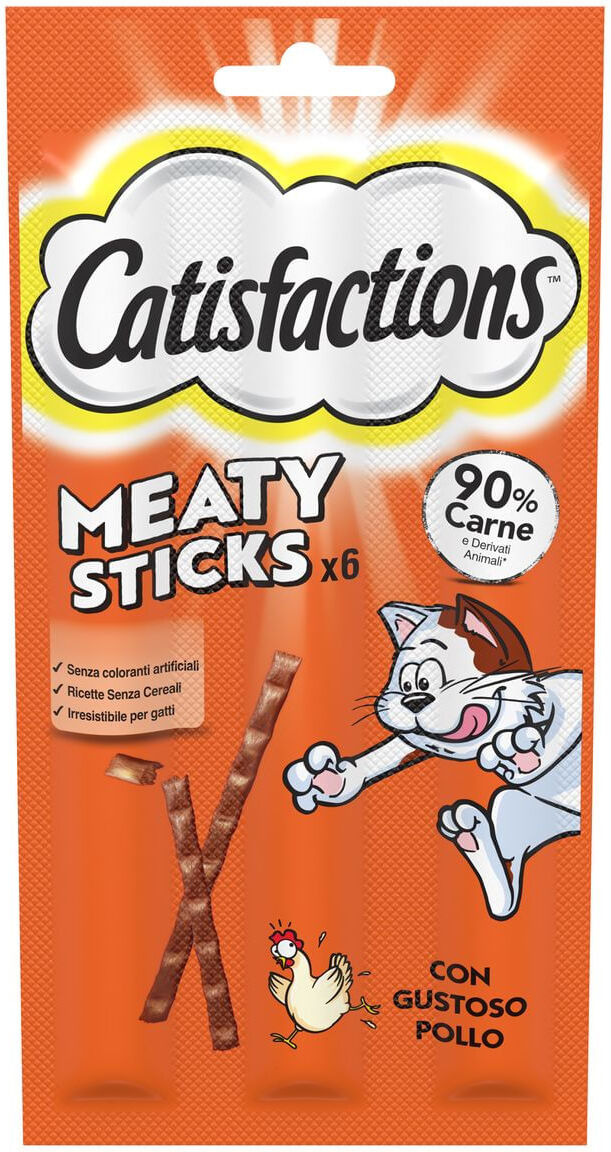Catisfactions Snack Gatto Meaty Sticks 6x5G POLLO