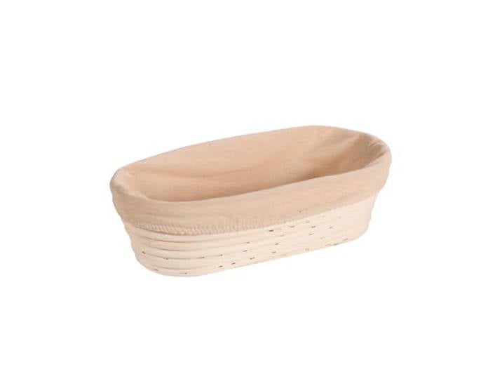 KESPER Panier à fermentation/panier à pain avec doublure en textile\, matériau : rotin\, dimensions (l x p x h) : 28 x 14 x 8 cm\, couleur : naturel 19732