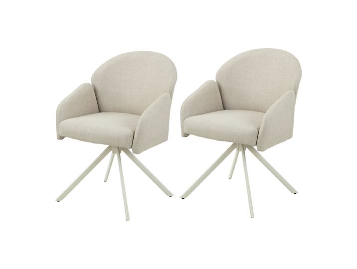 Tchibo - 2 Hela Armlehnenstühle »Holly« - 56,5x61x84cm - beige -