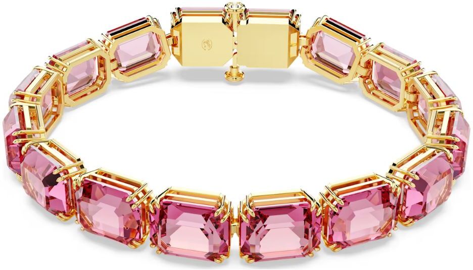 Swarovski Millenia Tennis rannekoru, keltakullanväri ja pinkit kristallit