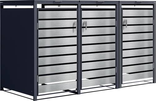 Phoenix GB3320ASK Mülltonnenbox Silber 240l 3 Mülltonnen