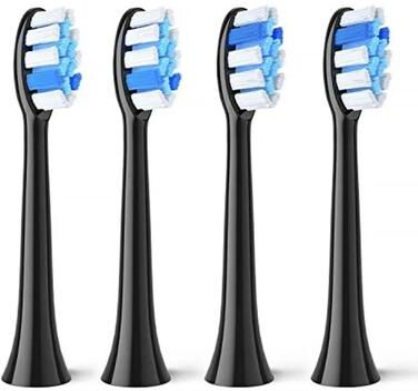 Inspire Daily Merch Electric Toothbrush Heads Replacement Compatible With Fairywill 4 Black