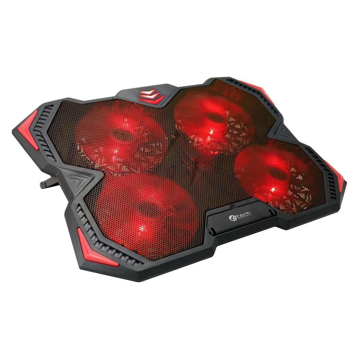 C-Tech Zefyros notebook cooling pad (17.3") 900 RPM Black (GCP-01R)