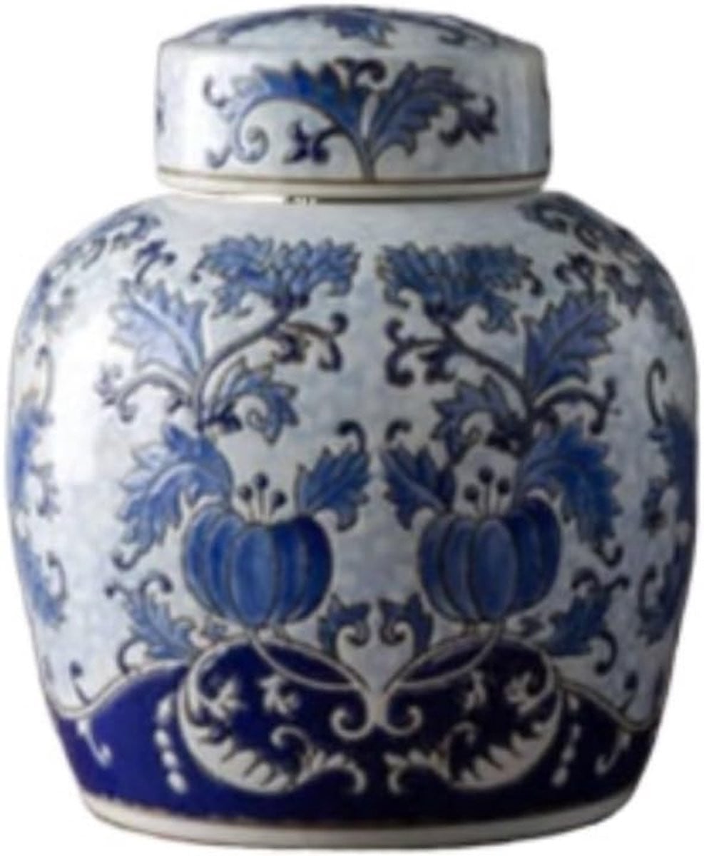 Handgemaakte blauwe keramische gemberpot voor decoratieve opslag van 3500 gram