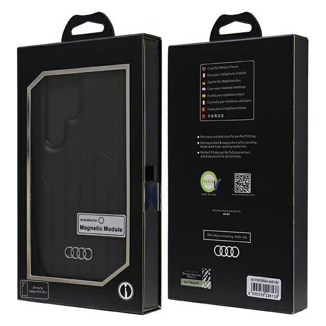 Audi Synthetic Leather MagSafe S928 czarny/black hardcase AU-TPUPCMU-Q5/D1-BK (Samsung Galaxy S24 Ultra) (AUDI000149-0)