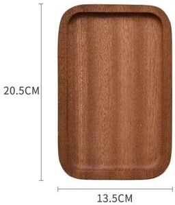 Uplift Picks Japanese Style Rectangular Wooden Dinner Plate Walnut Wood Serving Tray rectangular