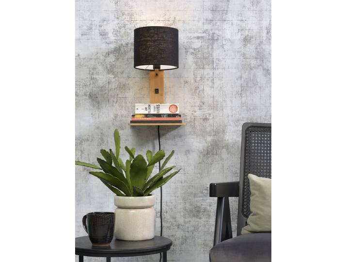 Applique murale Andes Type A 19 x 36 x 24cm Noir/Noir Lin E14