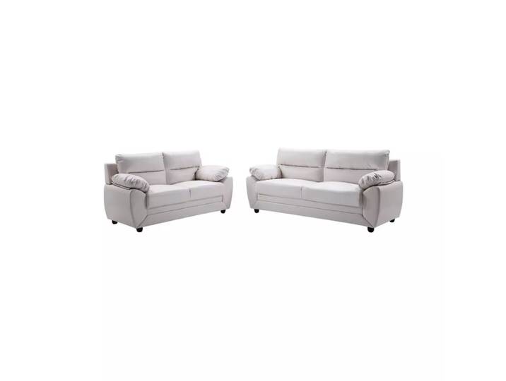 Vente-unique - Couchgarnitur 3+2 Kunstleder MANOA, One Size, Weiss