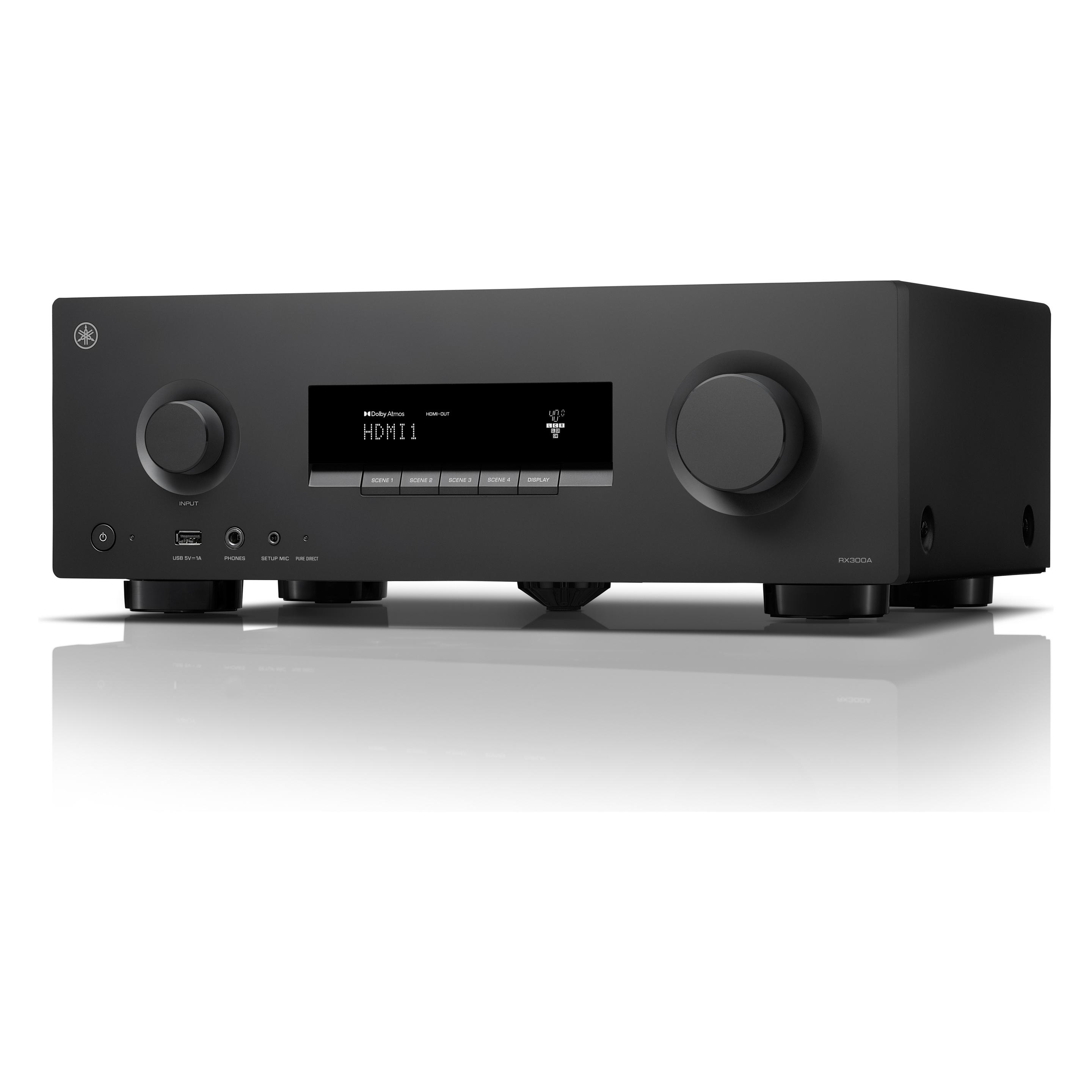 Yamaha RX-300A 5.2-Kanal-AV-Receiver, schwarz (5.1 Kanal, DAB+, FM) (RX300A-BL)