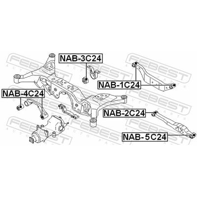 FEBEST Lagerung, Differential NAB-4C24 für NISSAN