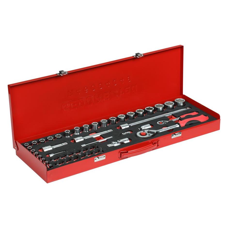 Gedore Red red R46004049 Steckschlüssel-Satz 1/4"+1/2" 49-teilig (1/2") (3300010)