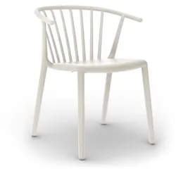 Armlehnstuhl Woody Grupo Resol elfenbein beige, Designer Josep Lluscà, 59x74.2x56.5 cm