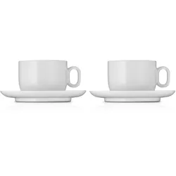 Cappuccino-Tassen-Set WMF BARISTA (LBH 16,30x16,30x10,70 cm) - weiß - LBH 16,30x16,30x10,70 cm