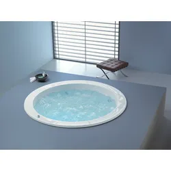 Hoesch Dreamscape Badewanne, Acryl, weiß, rund, 180 cm Länge, freistehend oder Einbau, rutschhemmend, leicht zu reinigen, durchgefärbt