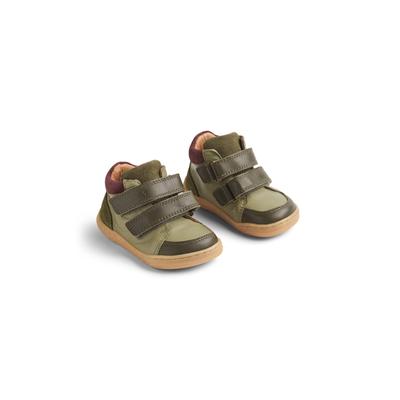 Sneaker WHEAT "WHEAT Prewalker Barry", Mädchen, Gr. 23, grün (dry leaves), Leder, unifarben, Schuhe Sneaker