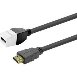 Vivolink Keystone White HDMI Female to (2 m), Videokabel, Weiss