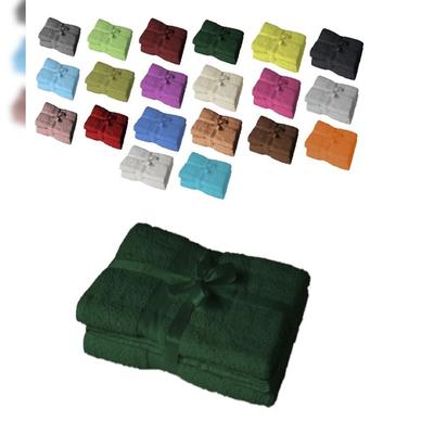 EXKLUSIV HEIMTEXTIL Badetuch 2er Set 100 x 150 cm Dunkelgrün