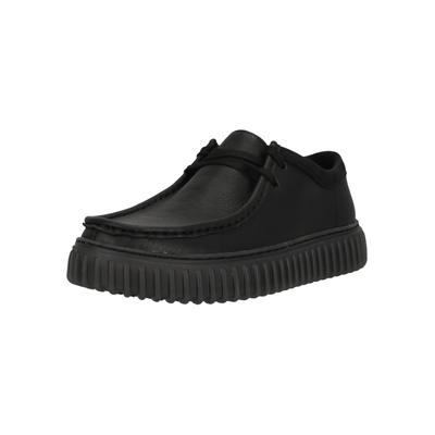 Schnürschuh CLARKS "Torhill", Herren, Gr. 41, schwarz, Schuhe Schnürschuh, mit robuster gerippter Sohle