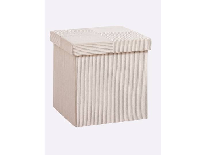 Hocker HEINE HOME, beige (ecru), B:38cm H:38cm T:38cm, Hocker, Hocker