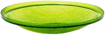 Achla Designs Reflective Crackle Glass Birdbath Bowl, 14 Inch Diameter, Cobalt Blue