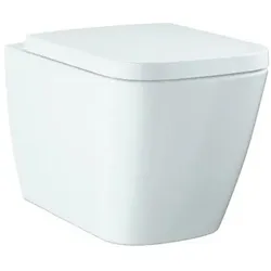 Grohe, Toilette + Bidet, Wand-Tiefspül-WC Set BauEdge Keramik 106740, mit BauEdge Keramik Wand-WC, WC-Sitz mit Deckel Soft