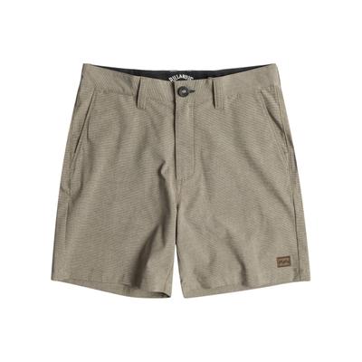 Bermudas BILLABONG "Crossfire", Jungen, Gr. 12(148-156cm), Normalgrößen, grün (khaki), Obermaterial:64% Polyester, 22% Baumwolle, 8% Elasthan, 6% Nylon., Hosen Bermudas