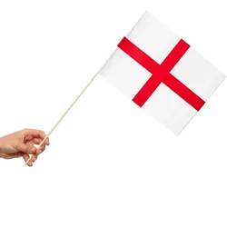 10 Papier Fahnen England Georgskreuz 20 x 30 cm Handfahnen St. George