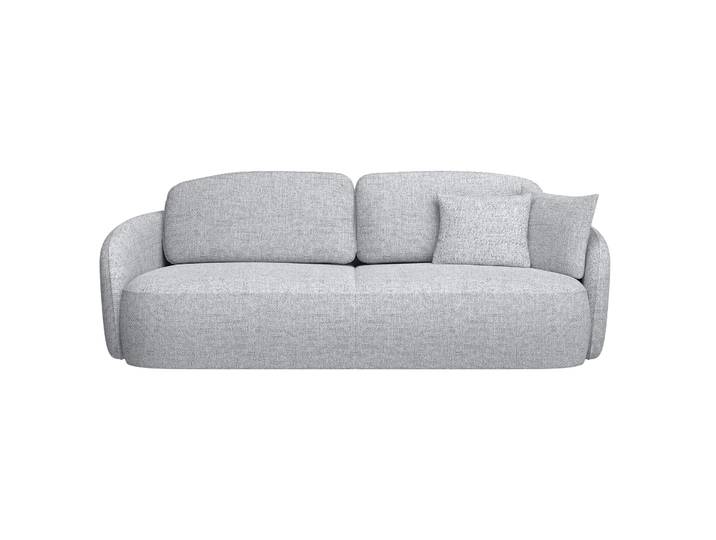 Dreisitziges Schlafsofa Savoy mit Stauraum, hellgraues Geflecht