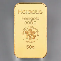 Goldbarren 50g HERAEUS Resale